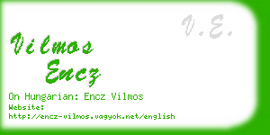 vilmos encz business card